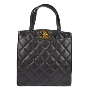 Chanel Black Calfskin Tote Bag